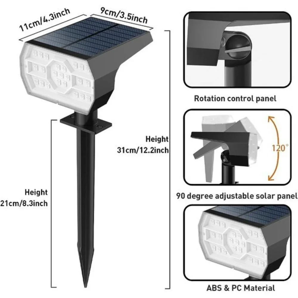 Home 23‎ LED 7 Lighting Modes Solar Powered Halloween Garden Yard Spot Lights